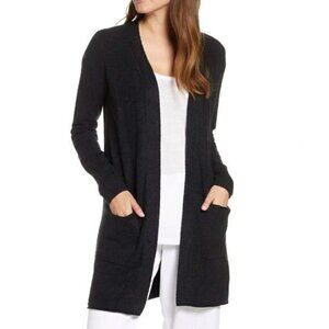 Barefoot Dreams CozyChic Lite Long Cardigan in Black Size XS